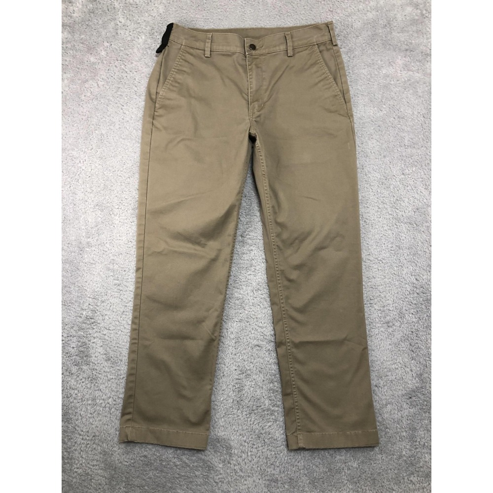 40 Grit Duluth Trading Pants Mens 34x29 (Tag 34x30) Brown Slim Fit Chino